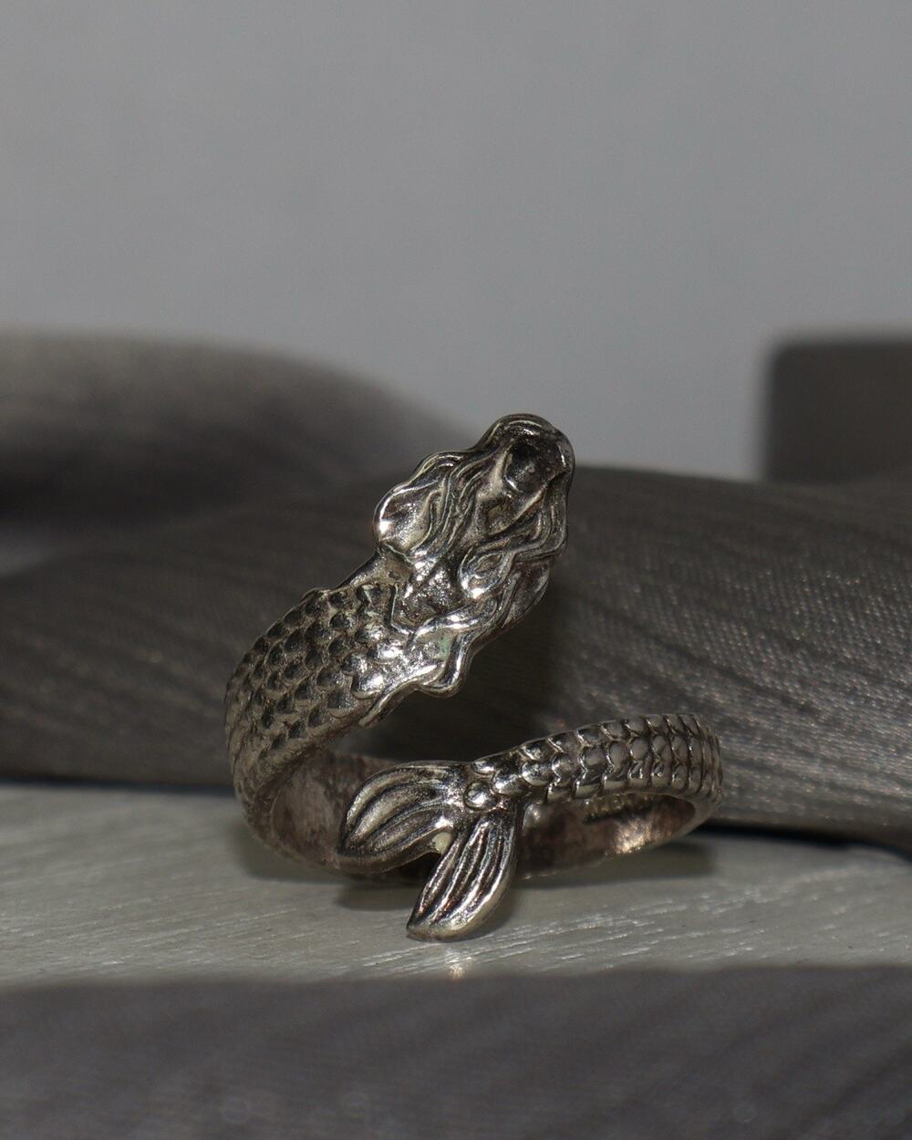 Alex And Ani Wrap Mermaid 925 Ring 4.24G / Sz 6